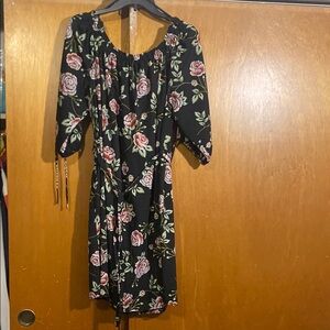 Speed Control Pink and White Tie Front Ruffled Sundress